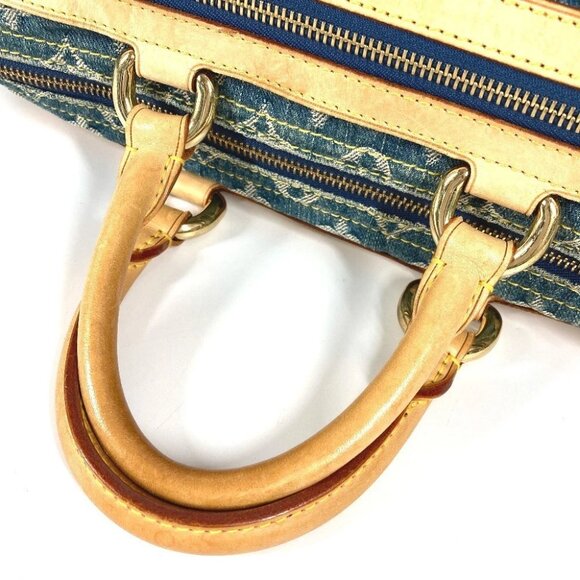 LOUIS VUITTON MonogramDenim Neo Speedy Bag Mini Duffle Bag Hand Bag - Picture 4 of 15